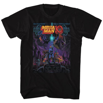 Mega Man-Mega Man 10-Black Adult S/S T-Shirt - Black