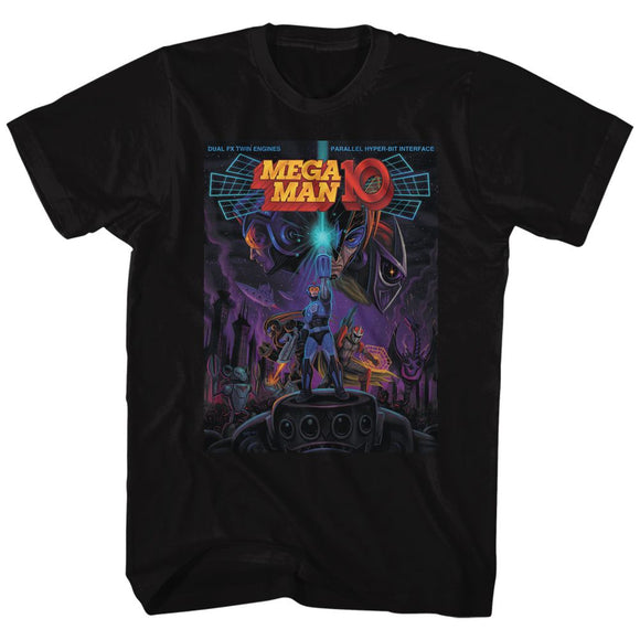 Mega Man-Mega Man 10-Black Adult S/S T-Shirt - Black