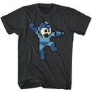 Mega Man-Jumpman-Black Heather Adult S/S T-Shirt - Black Heather