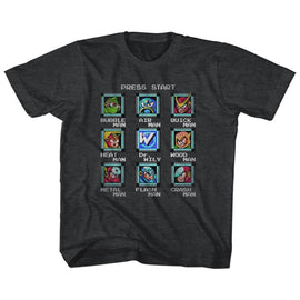 Mega Man-Stage Select-Vintage Smoke Youth S/S T-Shirt (7-8) - Vintage Smoke