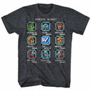 Mega Man-Stage Select-Black Heather Adult S/S T-Shirt - Black Heather