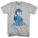 Mega Man-Right On-Gray Heather Adult S/S T-Shirt - Gray Heather
