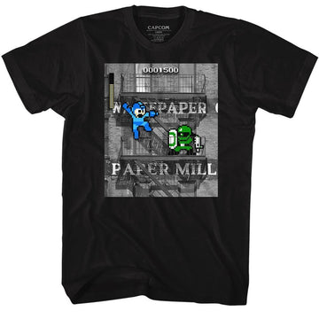Mega Man-Irlman-Black Adult S/S T-Shirt - Black