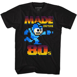 Mega Man-Madeinthe80S-Black Adult S/S T-Shirt - Black