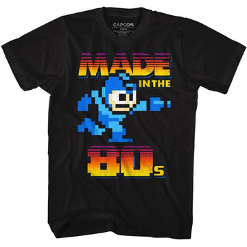 Mega Man-Madeinthe80S-Black Adult S/S T-Shirt - Black