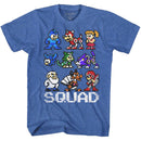 Mega Man-Squad-Royal Heather Adult S/S T-Shirt - Royal Heather