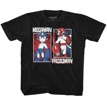 Mega Man-Rock And Blues-Black Toddler S/S T-Shirt-2T - Black