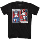 Mega Man-Rock And Blues-Black Adult S/S T-Shirt - Black