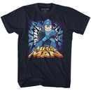Mega Man-Megaman-Navy Adult S/S T-Shirt - Navy