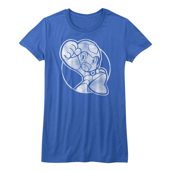 Mega Man-Fist Pump-Royal Ladies S/S T-Shirt - Royal