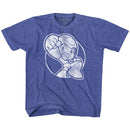 Mega Man-Fist Pump-Royal Heather Youth S/S T-Shirt-Xs (5-6) - Royal Heather