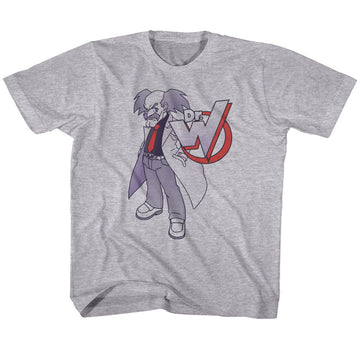 Mega Man-Dr Willy-Gray Heather Toddler S/S T-Shirt-4T - Gray Heather