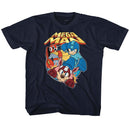 Mega Man-Flat Colors-Navy Toddler S/S T-Shirt-3T - Navy