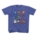Mega Man-The Cast-Royal Heather Toddler S/S T-Shirt-3T - Royal Heather