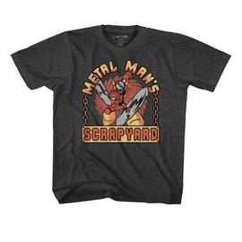Mega Man-Scrapyard Sign-Vintage Smoke Youth S/S T-Shirt (7-8) - Vintage Smoke