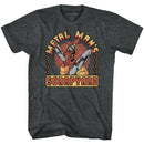 Mega Man-Scrapyard Sign-Black Heather Adult S/S T-Shirt - Black Heather