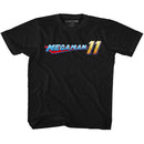 Mega Man-Mega Logo-Black Toddler S/S T-Shirt-4T - Black