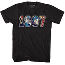 Mega Man-1987-Black Adult S/S T-Shirt - Black