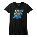 Mega Man-X And Zero-Black Ladies S/S T-Shirt - Black