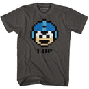 Mega Man-Oneup-Smoke Adult S/S T-Shirt - Smoke
