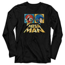 Mega Man-Boxy-Black Adult L/S T-Shirt - Black