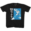 Mega Man-Mega Man Jpn-Black Youth S/S T-Shirt-Xs (5-6) - Black