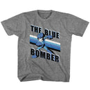 Mega Man-Blue Bomber Stripes-Graphite Heather Toddler S/S T-Shirt-2T - Graphite Heather