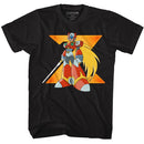 Mega Man-Big Zero-Black Adult S/S T-Shirt - Black