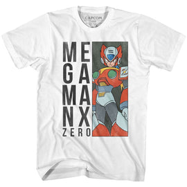 Mega Man-Zerobox-White Adult S/S T-Shirt - White