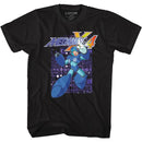 Mega Man-Megaman X4 Digital-Black Adult S/S T-Shirt - Black