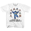 Mega Man-8 Master Robots-White Toddler S/S T-Shirt-3T - White