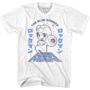 Mega Man-Megaman Blue Bomber-White Adult S/S T-Shirt - White