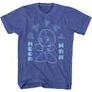 Mega Man-Japanese Text-Royal Heather Adult S/S T-Shirt - Royal Heather
