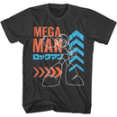 Mega Man-Arrows-Smoke Adult S/S T-Shirt - Smoke