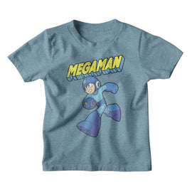 Mega Man-Mega Man Run-Vintage Indigo Youth S/S T-Shirt (7-8) - Vintage Indigo