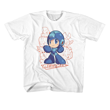 Mega Man-Megaman Character Group-White Youth S/S T-Shirt-Xs (5-6) - White