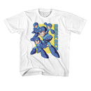 Mega Man-Megaman Multiple Poses-White Youth S/S T-Shirt-Xs (5-6) - White