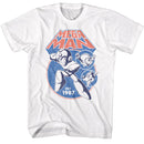 Mega Man-Mega Man Mega Circles-White Adult S/S T-Shirt - White