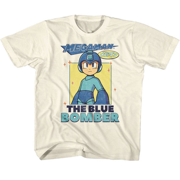 Mega Man-Mega Man The Blue Bomber-Natural Youth S/S T-Shirt (7-8) - Natural