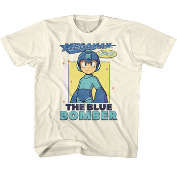 Mega Man-Mega Man The Blue Bomber-Natural Youth S/S T-Shirt-Xs (5-6) - Natural