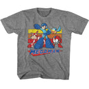 Mega Man-Mega Man Multi Color Rectangles-Graphite Heather Toddler S/S T-Shirt-4T - Graphite Heather