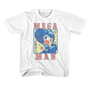 Mega Man-Mega Man Square And Stars-White Youth S/S T-Shirt-Xs (5-6) - White