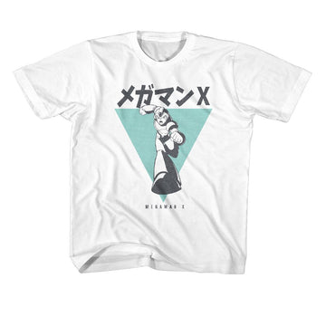 Mega Man-Megaman Incoming-White Youth S/S T-Shirt-Xs (5-6) - White