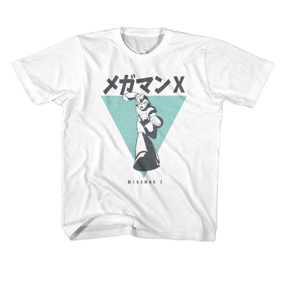 Mega Man-Megaman Incoming-White Youth S/S T-Shirt-Xs (5-6) - White
