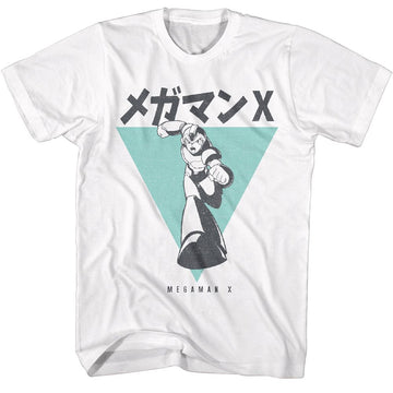 Mega Man-Megaman Incoming-White Adult S/S T-Shirt - White