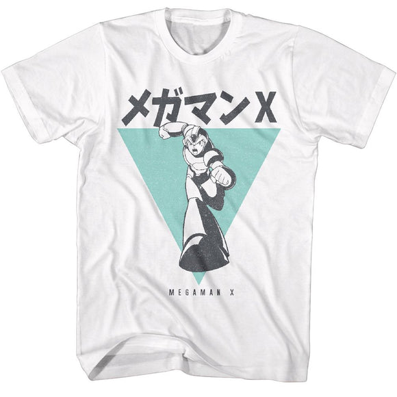 Mega Man-Megaman Incoming-White Adult S/S T-Shirt - White