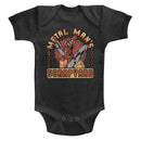Mega Man-Scrapyard Sign-Vintage Smoke Infant S/S Heather Bodysuit-18M - Vintage Smoke
