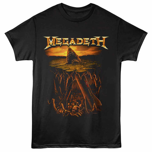 Megadeth Shark Nukes Black Adult T-Shirt