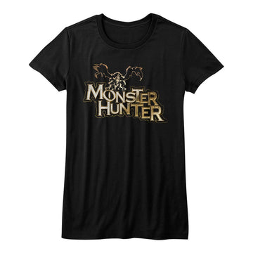Monster Hunter-Mh Logo-Black Ladies S/S T-Shirt - Black