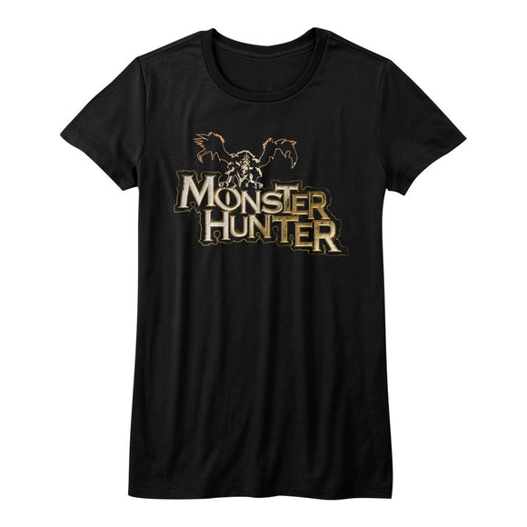 Monster Hunter-Mh Logo-Black Ladies S/S T-Shirt - Black